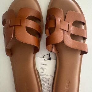 Women's Brown Slide Sandals